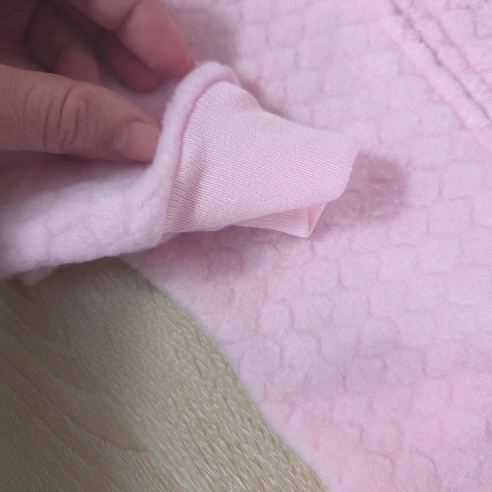 Vintage Carter's Pink Plush Footed Sleeper Baby 0–6M Zip Pajamas